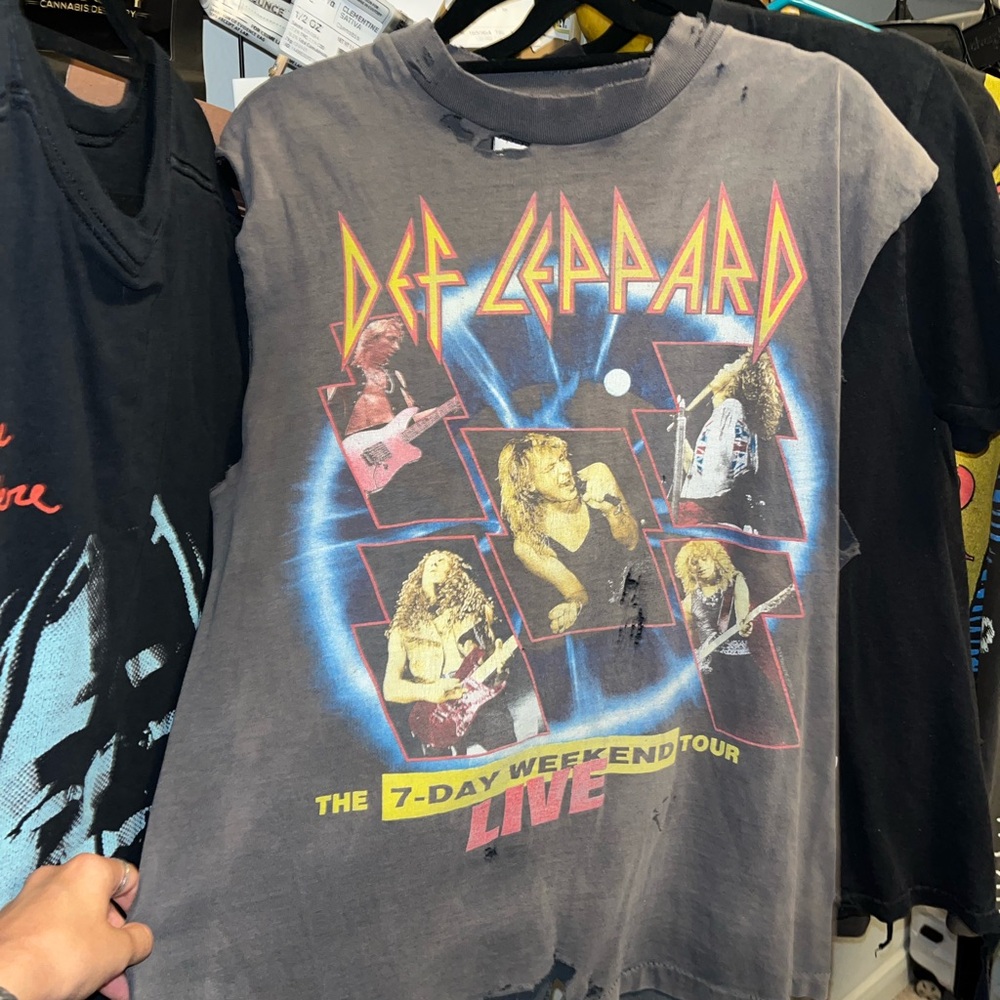Vintage Def Leopard Cut Off Tour Tshirt
